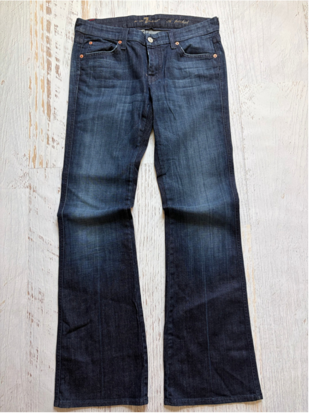 Women's 7 For All Mankind Straight Leg Jeans Size 29 Blue